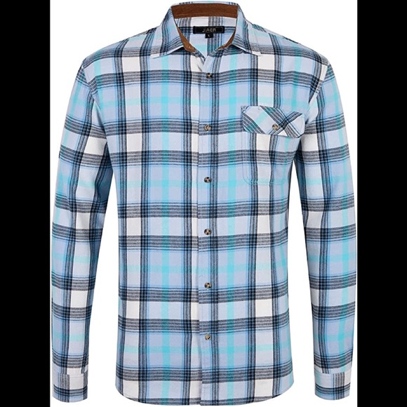 Other - New Mens Flannel Sweater w Tags Plaid Button Closure